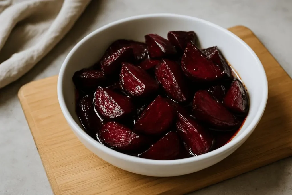 تصویر مرتبط با روش پخت لبو قرمز و خوشرنگ در قابلمه با طعمی شیرین و براق