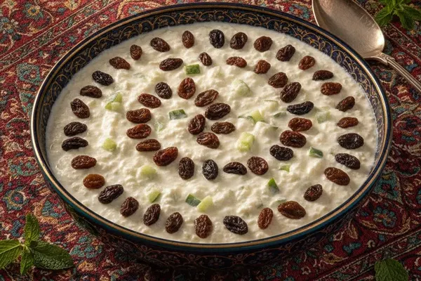 تصویر مرتبط با ایده‌های شیک و ساده برای تزیین ماست خیار با مواد خانگی