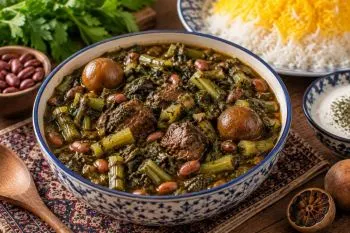 تلخی خورشت کرفس؛ خورشت کرفس تلخ شده در قابلمه