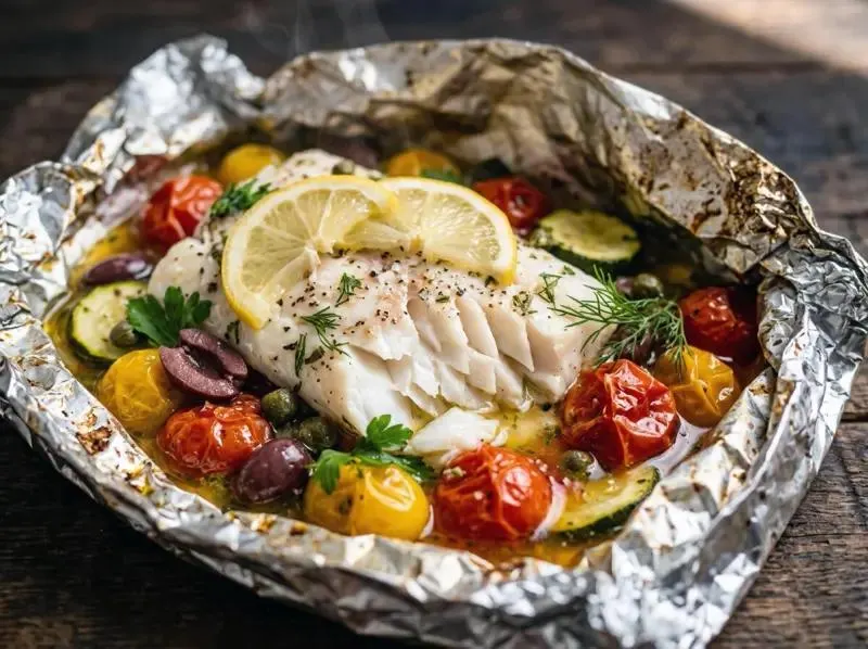 تصویر مرتبط با طرز تهیه خوراک ماهی در فویل؛ غذایی سالم، خوشعطر و کمروغن