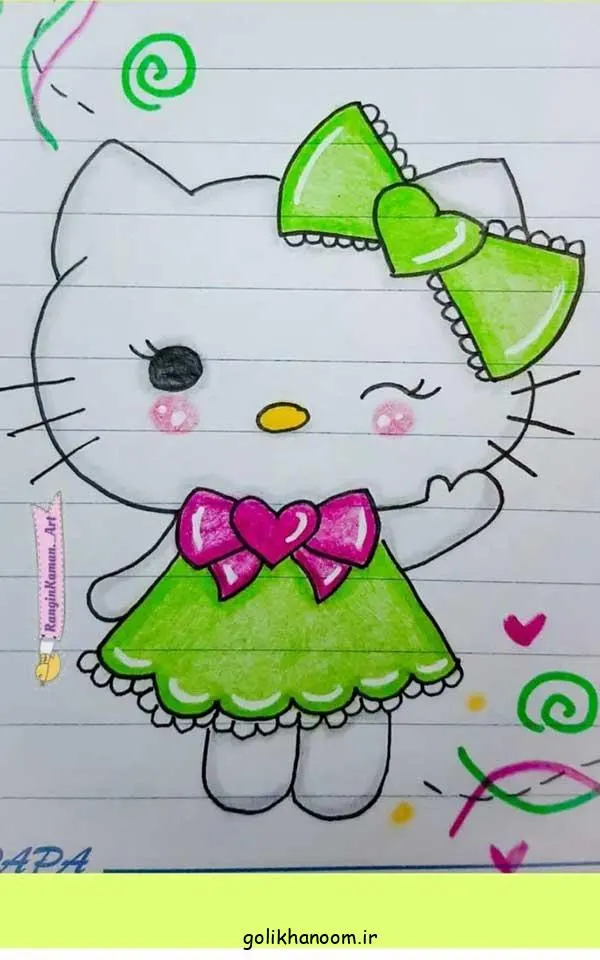تصویر مرتبط با ایده‌های ساده و خلاقانه برای تزیین دفتر مشق با مداد رنگی در کلاس اول