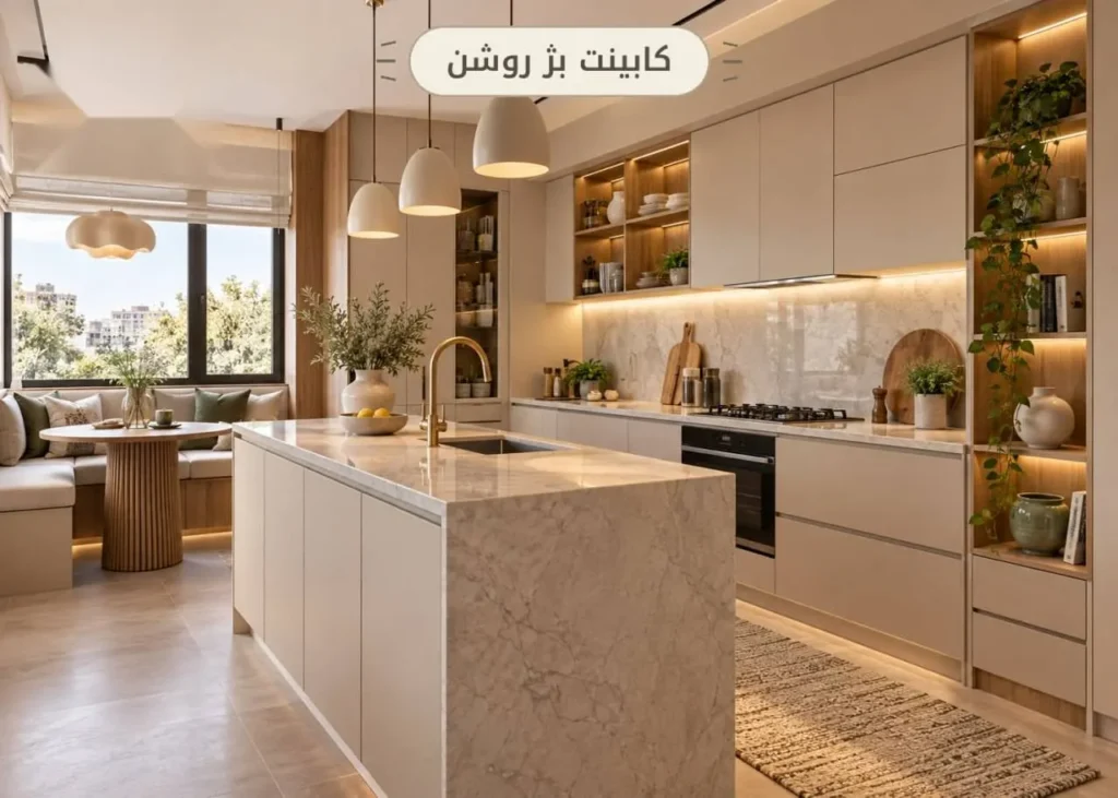 تصویر مرتبط با راهنمای انتخاب بهترین رنگ کابینت برای آشپزخانه کوچک با ۵ ترند محبوب