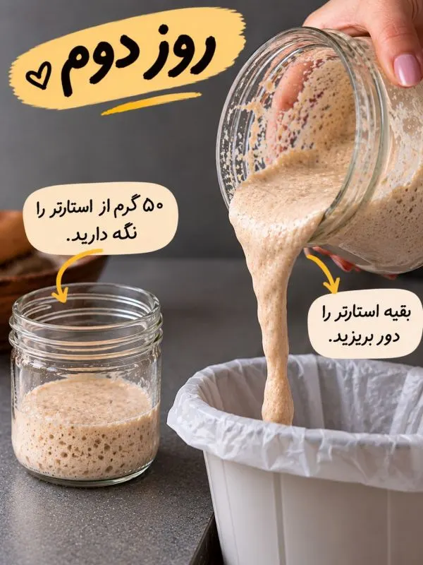 تصویر مرتبط با روش تهیه خمیر ترش خانگی با آرد و آب برای نانهای خوشطعم