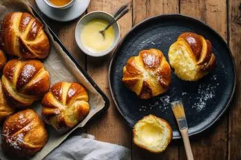 طرز تهیه نان کاسترد خانگی؛ مواد اولیه نان کاسترد شامل آرد، شیر، تخم م
