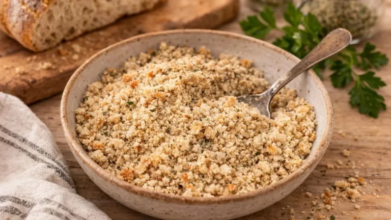 پودر سوخاری خانگی در کنار نان خشک و ادویه‌های معطر