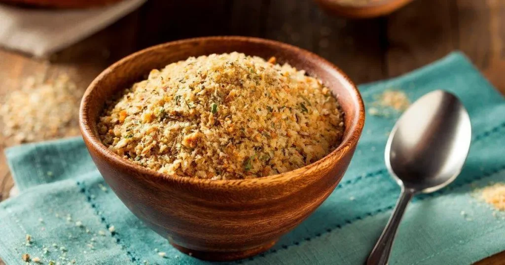 پودر سوخاری خانگی در ظرف شیشه‌ای دربسته
