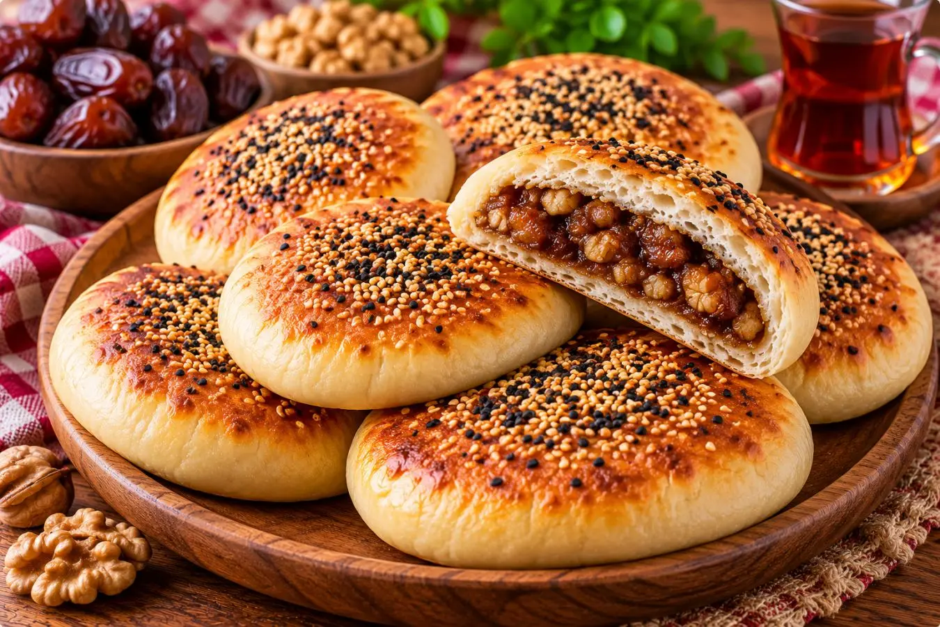 نان خرمایی تابه‌ای نرم و خوشمزه با مواد ساده