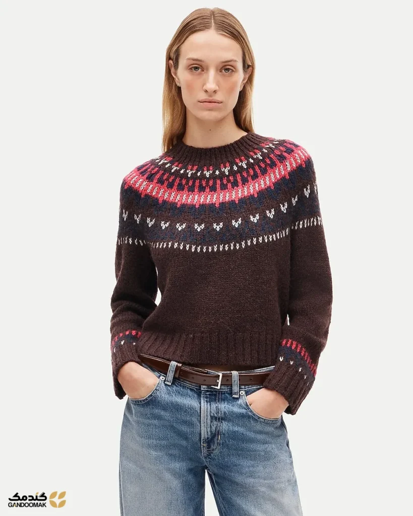 پلیور Fair Isle mockneck