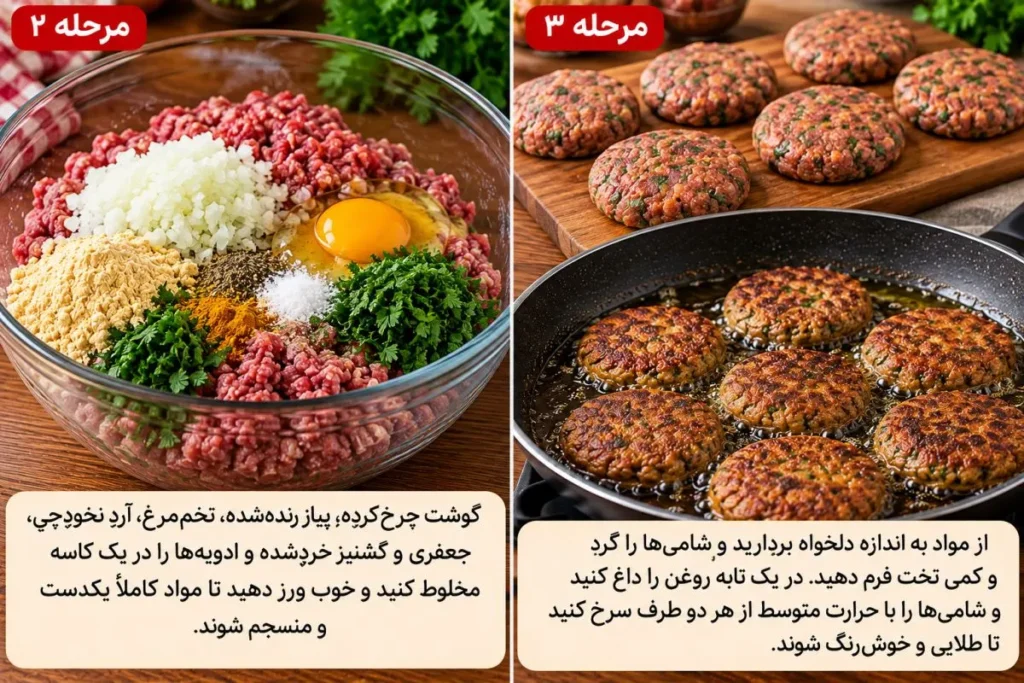 شامی ترش شمالی با سس ملس و لعاب دار