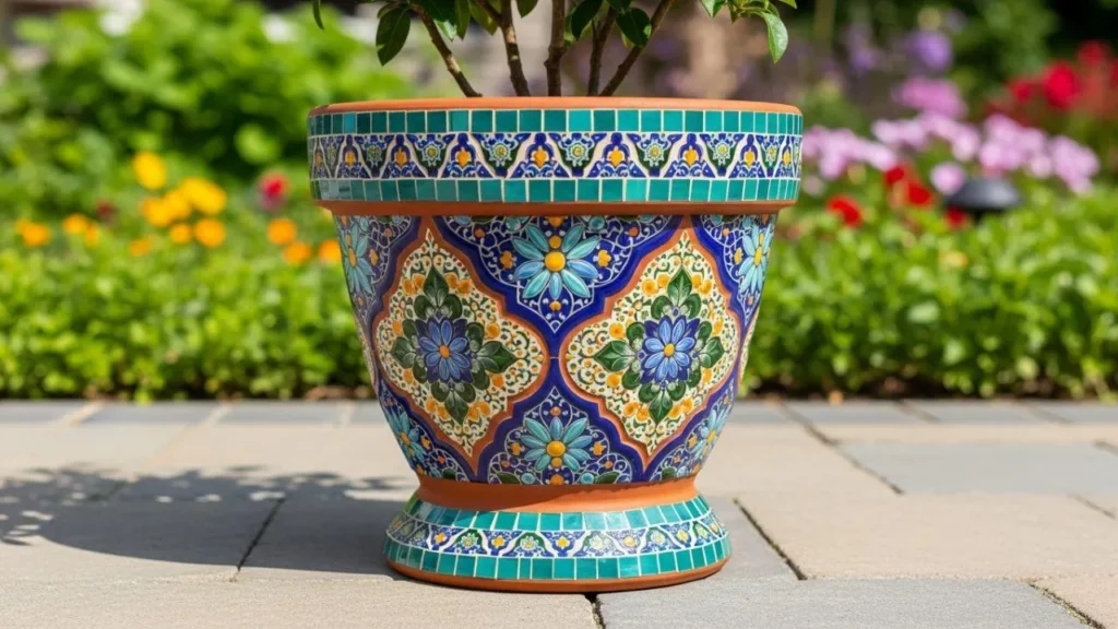 تصویر مرتبط با نقاشی روی گلدان و سفال با رنگ اکریلیک؛ تبدیل گلدانهای ساده به آثار هنری زیبا