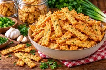 چیپس پیراشکی سیر و سبزیجات ترد و خوشمزه