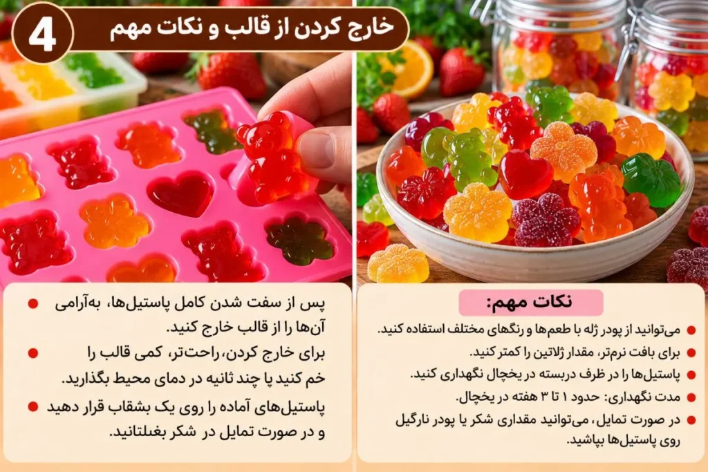 تصویر مرتبط با روش آسان تهیه پاستیل خانگی با پودر ژله رنگارنگ