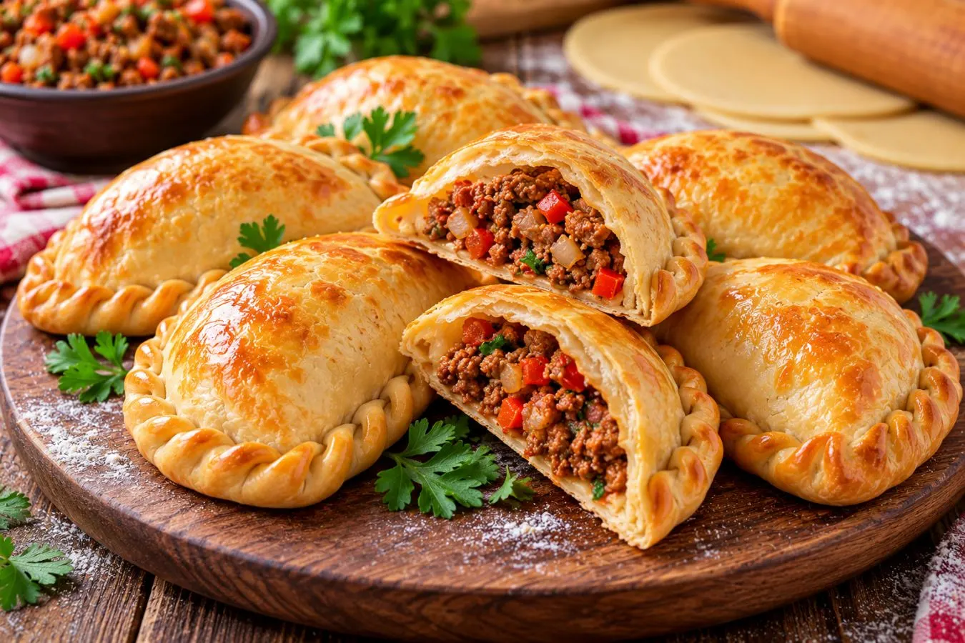 طرز تهیه خمیر امپانادا؛ خمیر امپانادا تهیه شده با آرد و کره برای پیرا