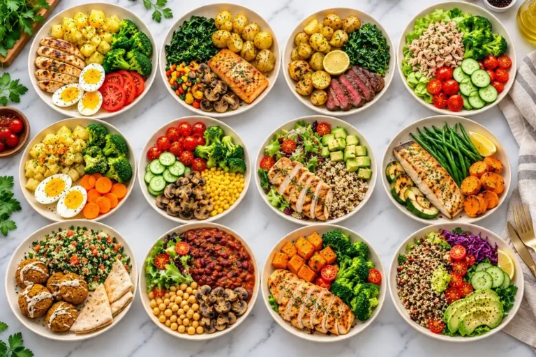تصویری از چند مدل غذای پرپروتئین و خوشمزه