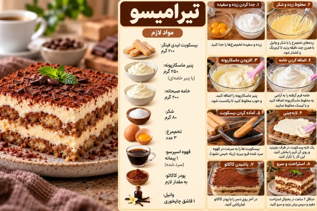 تصویر مرتبط با آموزش تهیه ۷ دسر محبوب و خوشمزه؛ از ساده خانگی تا مجلسی شیک