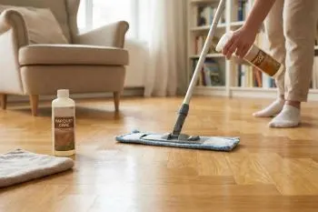 تمیز کردن پارکت؛ پارکت تمیز چوبی در فضای روشن خانه