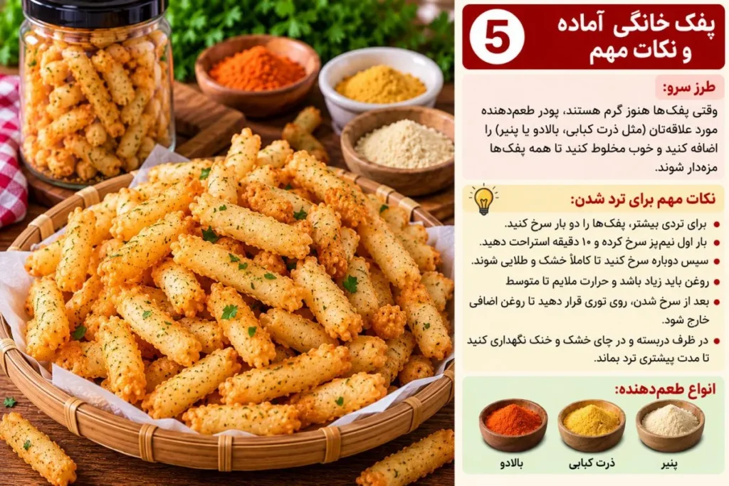 تصویر مرتبط با طرز تهیه پفک خانگی ترد و خوشمزه با آرد و تخم مرغ