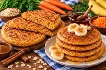 نان و پنکیک رژیمی تهیه شده با جو دوسر و هویج بدون آرد سفید