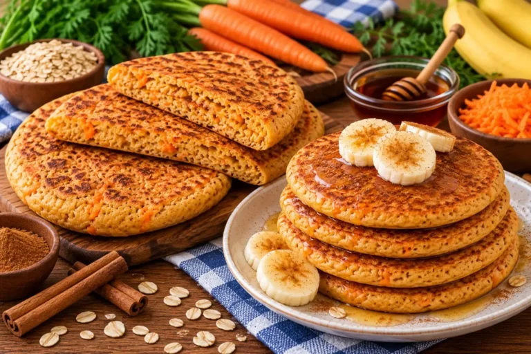 نان و پنکیک رژیمی تهیه شده با جو دوسر و هویج بدون آرد سفید