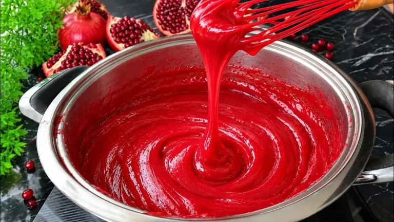 دسر انار و کرم خانگی با طعمی پاییزی