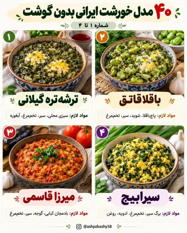 خورشت بادمجان بدون گوشت با گوجه فرنگی و ادویه
