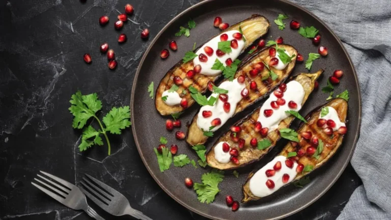 بادمجان کبابی با سس ماست و گردو، پیش‌غذایی خوشمزه و مجلسی با عطر دودی