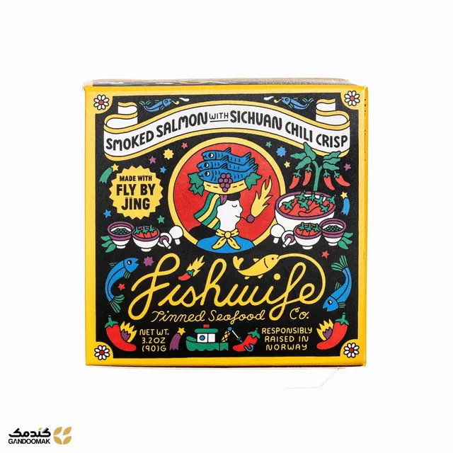 بسته ماهی سالمون دودی Fly By Jing با طرح Fishwife