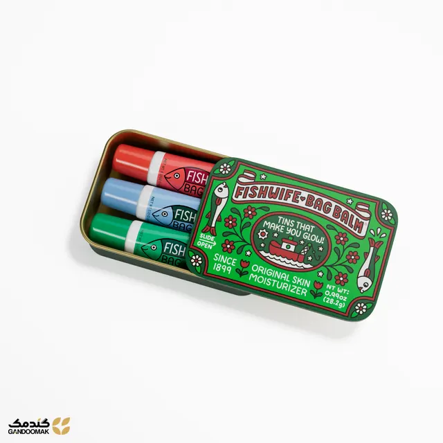 بستهبندی بالم لب Bag Balm با طراحی رنگارنگ