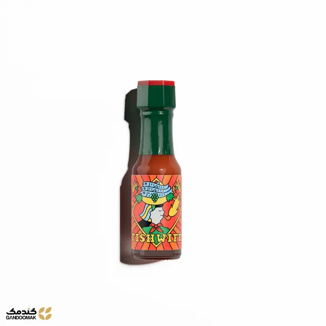 بطری سس تند مینی Tabasco با طراحی رنگارنگ Fishwife