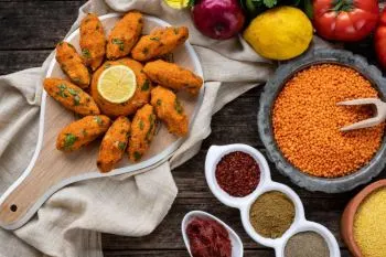 گیاهی با عدس و بلغور؛؛ کباب تابه ای بدون گوشت؛ با عدس و بلغور، خوشمزه