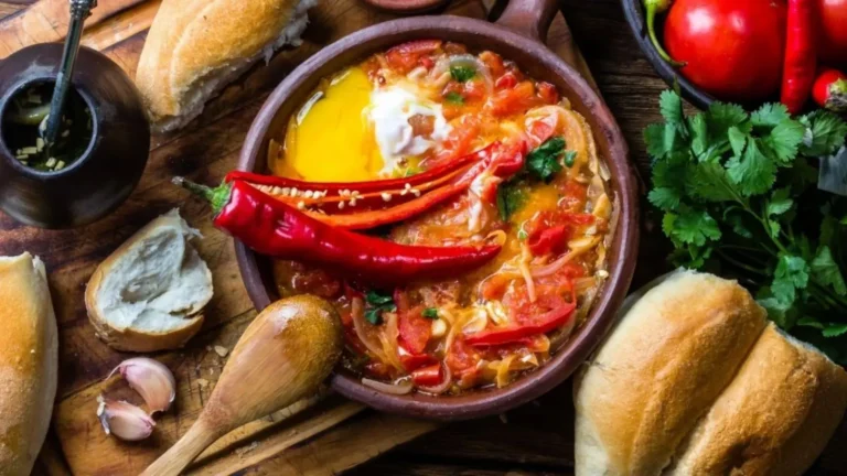 خورش گوجه فرنگی پامادور گیلانی با تخم مرغ و سیر