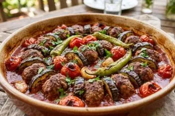 کباب بادمجان با گوشت و سس مخصوص؛ غذای مجلسی و رستورانی با عطر بی نظیر