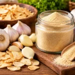 پودر سیر خانگی سفید و خوش‌عطر بدون مواد افزودنی