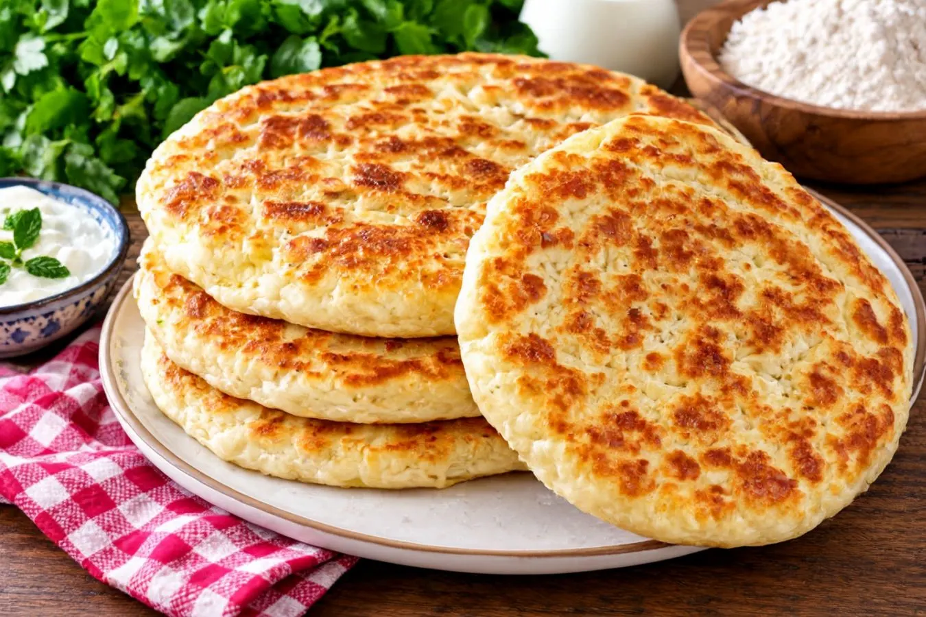 طرز تهیه نان ماستی؛ نان ماستی تابه‌ای نرم و خوشمزه بدون فر