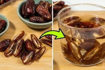 طرز تهیه آب خرما برای؛ ۵ عدد خرما را شب در آب ولرم بگذارید؛طرز تهیه آب