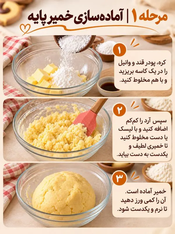 کوکی مارپیچی سه رنگ با ظاهر زیبا و طعم خوشمزه