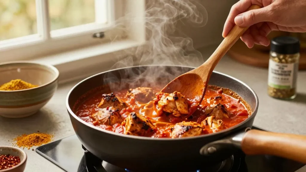 تصویر مرتبط با خوراک مرغ و زردچوبه به سبک جنوبی؛ طعمی خوش‌رنگ و معطر با آماده‌سازی سریع