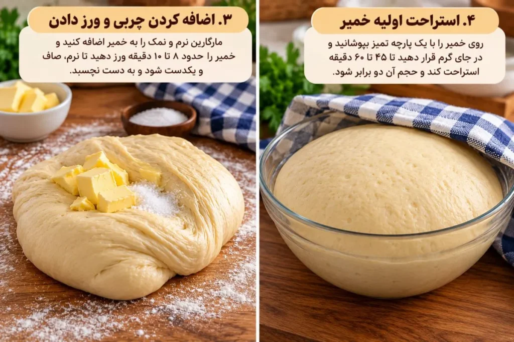 نان سیر پخته شده با رویه طلایی و خوش‌رنگ