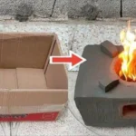 ساخت مدل تزئینی اجاق چوبی؛ مدل تزئینی اجاق چوبی ساخته شده با سیمان سی