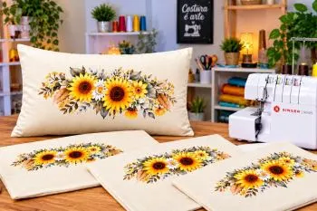 دوخت روبالشتی پاکتی و چسباندن برچسب پارچه‌ای با اتوی خانگی