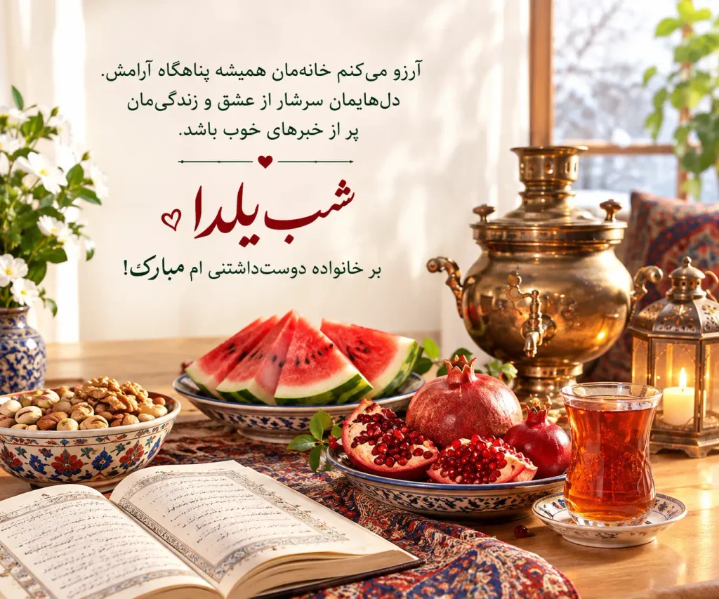متن تبریک شب یلدا برای خانواده