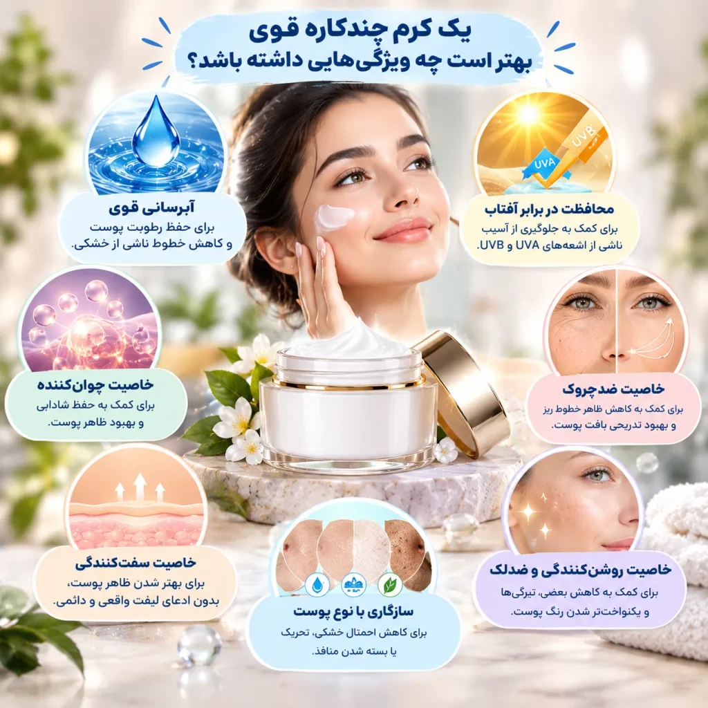 یک کرم چندکاره قوی بهتر است چه ویژگی‌هایی داشته باشد؟