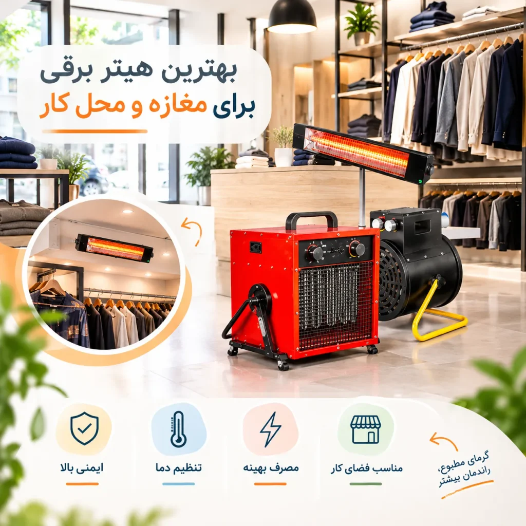 بهترین هیتر برقی برای مغازه و محل کار